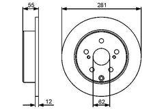 2x Bremsscheibe Hinterachse für TOYOTA RAV 4 III IV VAN