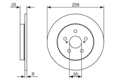 2x Bremsscheibe Hinterachse für SUBARU TOYOTA LEXUS TREZIA COROLLA Stufenheck