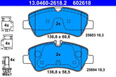 Bremsbelagsatz Scheibenbremse Hinterachse für FORD TOURNEO CUSTOM V362 Bus