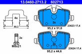 Bremsbelagsatz Scheibenbremse Hinterachse für BMW MINI 1 3 Coupe COUNTRYMAN