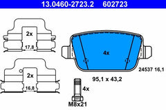 Bremsbelagsatz Scheibenbremse Hinterachse für FORD FOCUS II GALAXY KUGA I