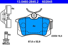 Bremsbelagsatz Scheibenbremse Hinterachse für RENAULT AVANTIME CLIO III