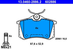 Bremsbelagsatz Scheibenbremse Hinterachse für AUDI SEAT SKODA VW A4 B6 Avant