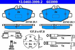 Bremsbelagsatz Scheibenbremse Vorderachse für MERCEDES-BENZ E-KLASSE T-Model