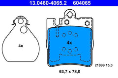 Bremsbelagsatz Scheibenbremse Hinterachse für MERCEDES-BENZ C-KLASSE T-Model