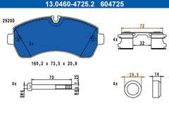 Bremsbelagsatz Scheibenbremse Vorderachse für MERCEDES-BENZ VW SPRINTER 4,6-t