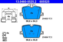 Bremsbelagsatz Scheibenbremse Hinterachse für BMW TOYOTA 2 Coupe 3 Touring 4