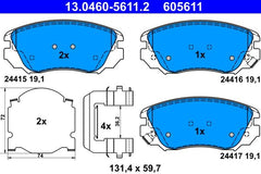 Bremsbelagsatz Scheibenbremse Vorderachse für OPEL SAAB CHEVROLET INSIGNIA A