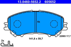 Bremsbelagsatz Scheibenbremse Vorderachse für NISSAN QASHQAI II SUV