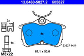 Bremsbelagsatz Scheibenbremse Hinterachse für HONDA ACCORD VI Hatchback VII