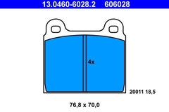 Bremsbelagsatz Scheibenbremse Vorderachse für VW TRANSPORTER T2 Bus Kasten