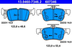 Bremsbelagsatz Scheibenbremse Hinterachse für FORD USA FOCUS IV Stufenheck
