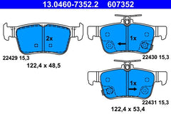 Bremsbelagsatz Scheibenbremse Hinterachse für HONDA CIVIC X Stufenheck