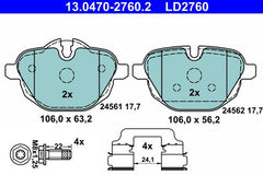 Bremsbelagsatz Scheibenbremse Hinterachse für BMW MINI 5 Touring 6 Gran Turismo
