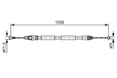 Seilzug Feststellbremse hinten rechts für NISSAN OPEL RENAULT PRIMASTAR Bus