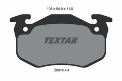 Bremsbelagsatz Scheibenbremse Hinterachse für CITROËN PEUGEOT RENAULT SAXO