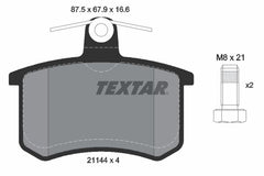 Bremsbelagsatz Scheibenbremse Hinterachse für ALFA ROMEO AUDI FIAT LANCIA 164