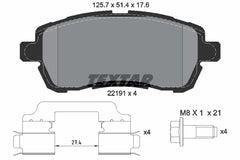 Bremsbelagsatz Scheibenbremse Vorderachse für FORD KA+ III Stufenheck