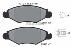 Bremsbelagsatz Scheibenbremse Vorderachse für CITROËN PEUGEOT XSARA 206+ 206