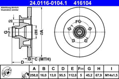 2x Bremsscheibe Vorderachse für VW TRANSPORTER T3 Kasten Pritsche/Fahrgestell