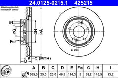 2x Bremsscheibe Vorderachse für HYUNDAI KIA ELANTRA VI Stufenheck ix35 TUCSON