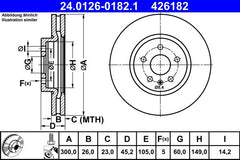 2x Bremsscheibe Vorderachse für OPEL CHEVROLET MOKKA / X TRAX