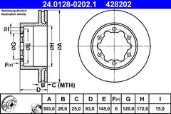 2x Bremsscheibe Hinterachse für MERCEDES-BENZ VW SPRINTER 4,6-t Kasten
