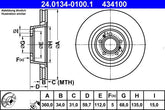 2x Bremsscheibe Vorderachse für AUDI VW A8 D3 PHAETON