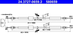 Seilzug Feststellbremse hinten für FORD FOCUS II C-MAX Turnier Stufenheck
