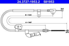 Seilzug Feststellbremse hinten links für TOYOTA AYGO Kasten/Schrägheck