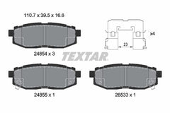 Bremsbelagsatz Scheibenbremse Hinterachse für SUBARU TOYOTA BRZ FORESTER