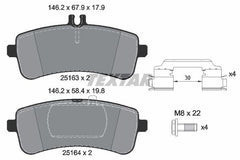 Bremsbelagsatz Scheibenbremse Hinterachse für MERCEDES-BENZ AMG GT C-KLASSE