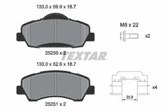 Bremsbelagsatz Scheibenbremse Vorderachse für PEUGEOT 308 SW II