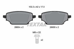 Bremsbelagsatz Scheibenbremse Hinterachse für NISSAN RENAULT TOWNSTAR