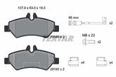 Bremsbelagsatz Scheibenbremse Hinterachse für MERCEDES-BENZ VW SPRINTER 3-t Bus