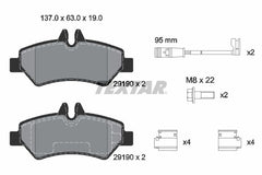 Bremsbelagsatz Scheibenbremse Hinterachse für MERCEDES-BENZ VW SPRINTER 3-t Bus