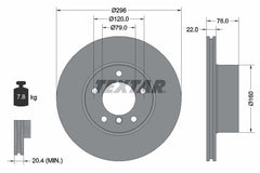 2x Bremsscheibe Vorderachse für BMW 5 Touring