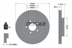 2x Bremsscheibe Vorderachse für VOLVO C70 I Coupe Cabriolet S70 V70 850 Kombi