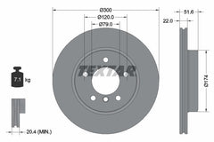 2x Bremsscheibe Vorderachse für BMW ALPINA 3 Coupe Touring Cabriolet Compact Z3