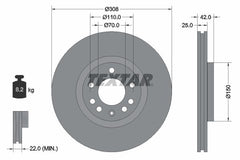 2x Bremsscheibe Vorderachse für OPEL SAAB ADAM ASTRA G Caravan CC Coupe