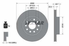 2x Bremsscheibe Vorderachse für AUDI SEAT SKODA VW A3 Sportback Cabriolet ALTEA