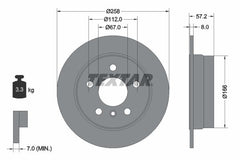 2x Bremsscheibe Hinterachse für MERCEDES-BENZ A-KLASSE B-KLASSE Sports Tourer