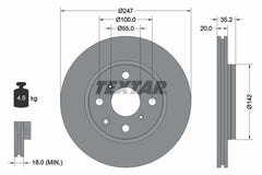 2x Bremsscheibe Vorderachse für CITROËN PEUGEOT TOYOTA JAC C1 II 107 108 AYGO