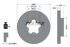 2x Bremsscheibe Vorderachse für FORD TRANSIT Kasten Pritsche/Fahrgestell Bus