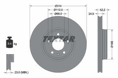 2x Bremsscheibe Vorderachse für AUDI A4 Allroad B8 B9 Avant A5 Sportback