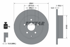 2x Bremsscheibe Hinterachse für TOYOTA LEXUS RAV 4 III IV VAN HS
