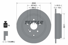 2x Bremsscheibe Hinterachse für HONDA CR-V II III IV