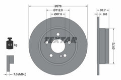 2x Bremsscheibe Hinterachse für MERCEDES-BENZ C-KLASSE T-Model Coupe
