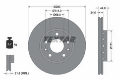 2x Bremsscheibe Vorderachse für MERCEDES-BENZ NISSAN RENAULT DACIA CITAN