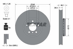 Bremsscheibe Vorderachse links für BMW 5 Gran Turismo Touring 6 Cabriolet Coupe